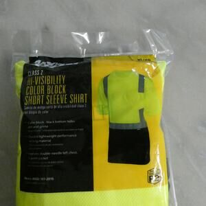 Hi Visibility Men's XL shirt color block short sleeve ANSI 107 type/class R2 Saf